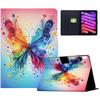 For iPad Mini (2024)/(2021) Case Colorful Pattern Painting Card Slots Stand Leather Tablet Cover with Auto Sleep/Wake