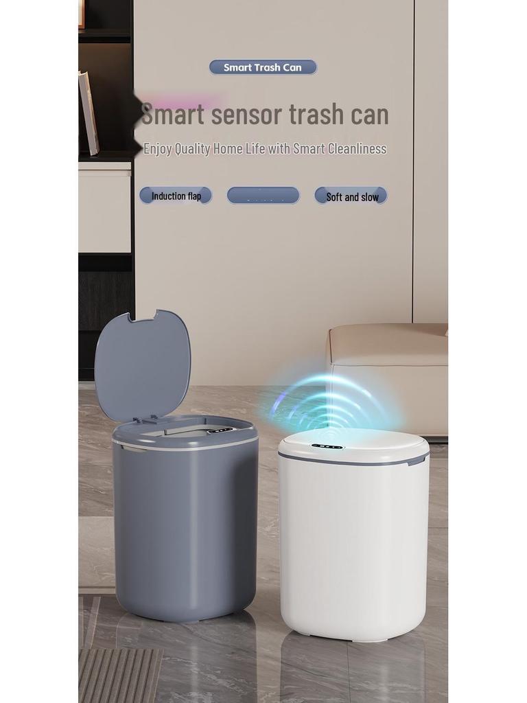 Automatischer Sensor-Mülleimer mit Deckel für Küche, Bad und Wohnzimmer