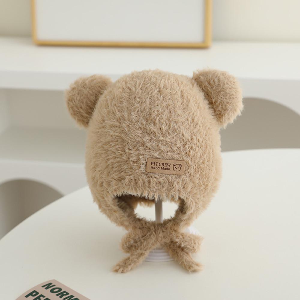 

Plush Earmuffs Cap Solid Velvet Toddler Warm Headgear Cute Kids Beanies Winter хаки