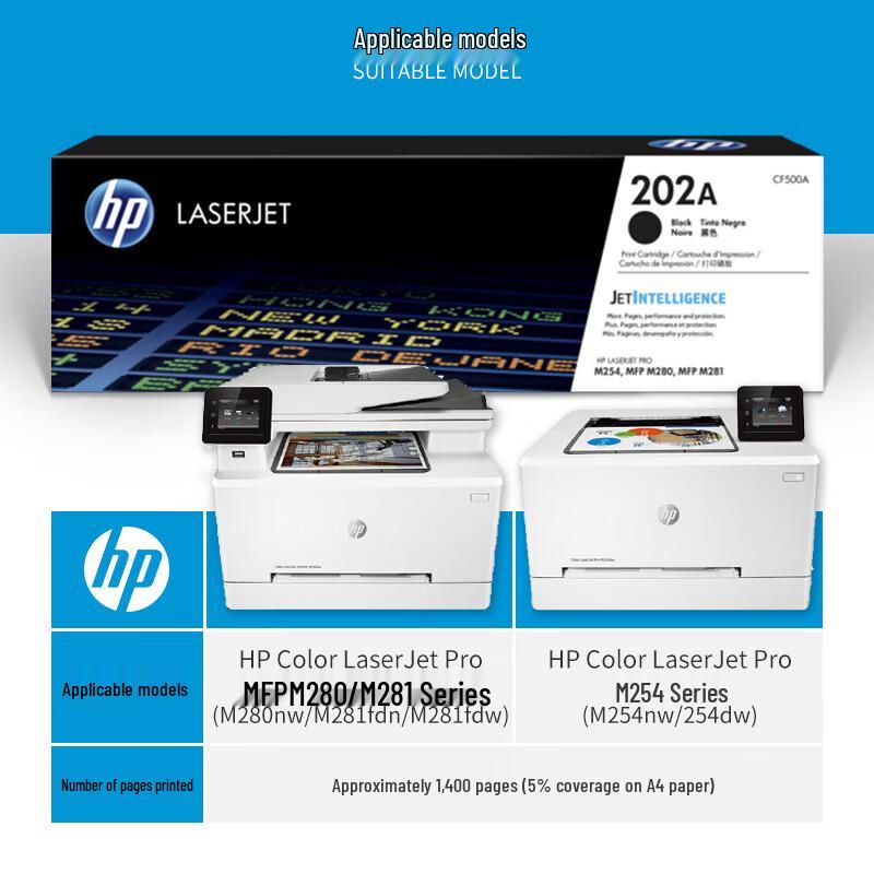 HP 202a CF500A Original Toner Cartridge 4-Color Set