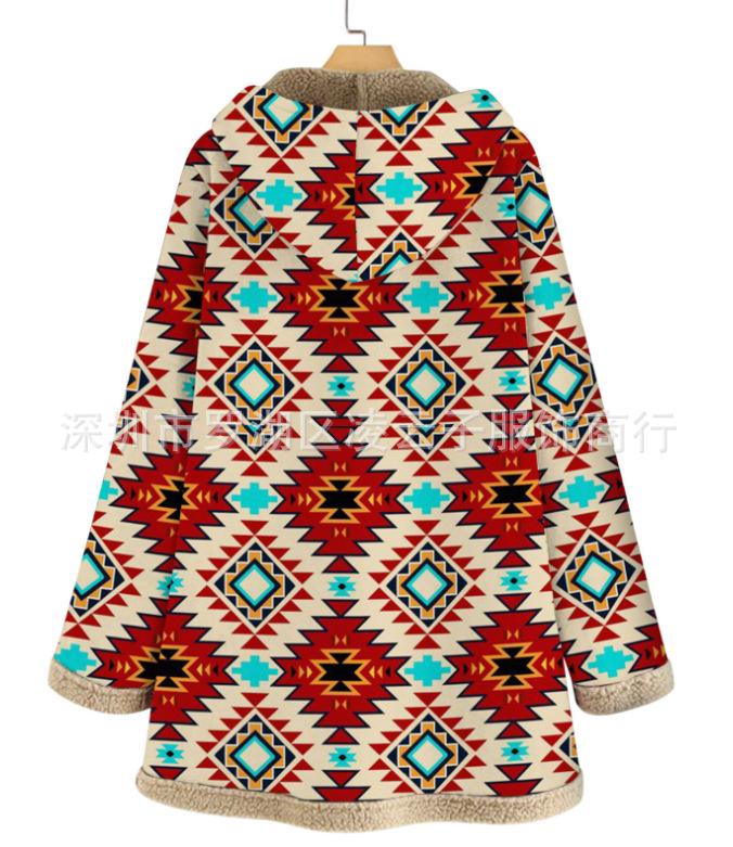 Winter 2023 Women's Cotton & Linen Printed Hooded Sweatshirts and Plush Jackets