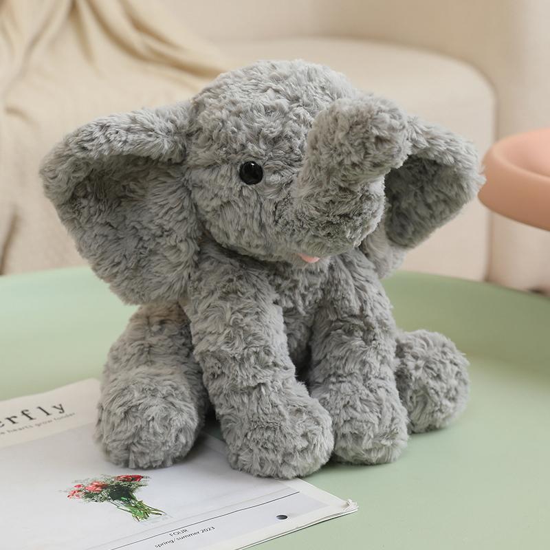 1Pc 25cm Fluffy Lions Fox Piggy Cattle Peluche Toy Cute Sitting Animal Elephant Koala Bear Monkey Cow Polar Bear Dolls for Kids