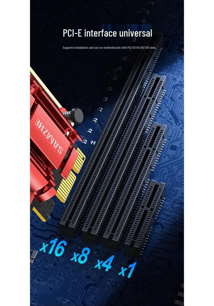 ShanZe PCI-E 2.5G Gigabit Network Card for Desktop - Built-in Wired High-Speed 1000M E-sports Internet Access