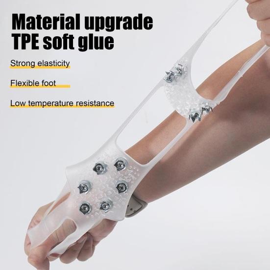 1 Pair Shoes Crampons with 10 Stainless Steel Teeth Non-slip Shoes Covers Spikes Snow Traction Ice Cleat