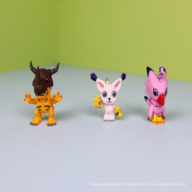 Digimon Adventure Figures: Agumon, Tyrannomon, Badamon, Gabumon Desktop Models