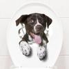 English Pointer Dog Toilet Seat Sticker Waterproof Self-Adhesive Removable Decal for Bathroom WC Decoration