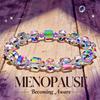 1 buc Brățară Spirituală pentru Menopauză - Brățară Elastică cu Mărgele Pătrate Culoare AB, Împuternicind Femeile să Îmbrățișeze Tranziția Menopauzei
