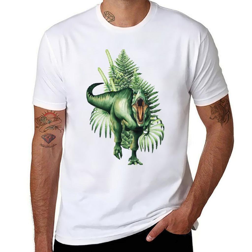 Realistic Watercolor Dinosaur Tshirt Unisex T Shirts Cotton Cotton T Shirt Unisex Tshirt