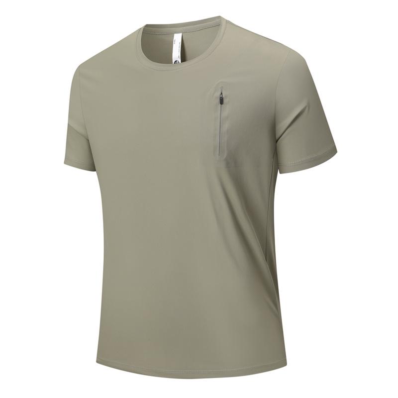 Ice Silk Unisex Short Sleeve Quick Dry T-Shirt - Breathable, Comfortable, Casual Round Neck, 2025 New Outdoor Fitness Wear