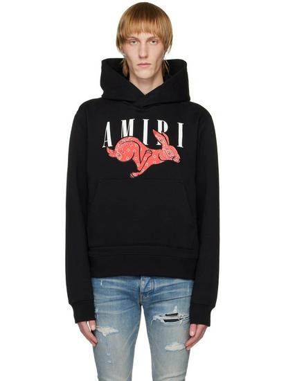 Amri Design Unisex Hooded Sweatshirt with Letter Print - Trendy European & American High Street Style
