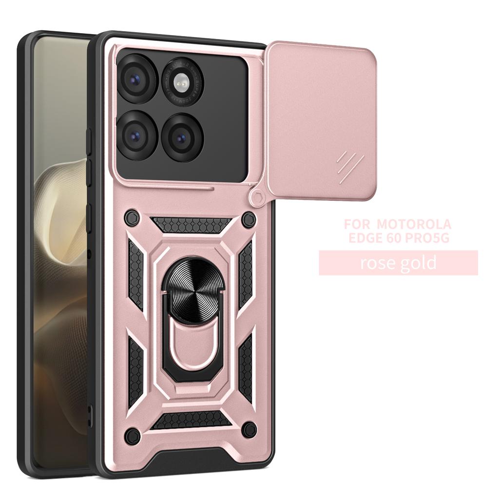 For Motorola Edge 60 Pro Case Moto Edge 60 Neo Phone Case Edge 70 Magnetic Ring Holder Armor Slide Camera Protect Back Cover