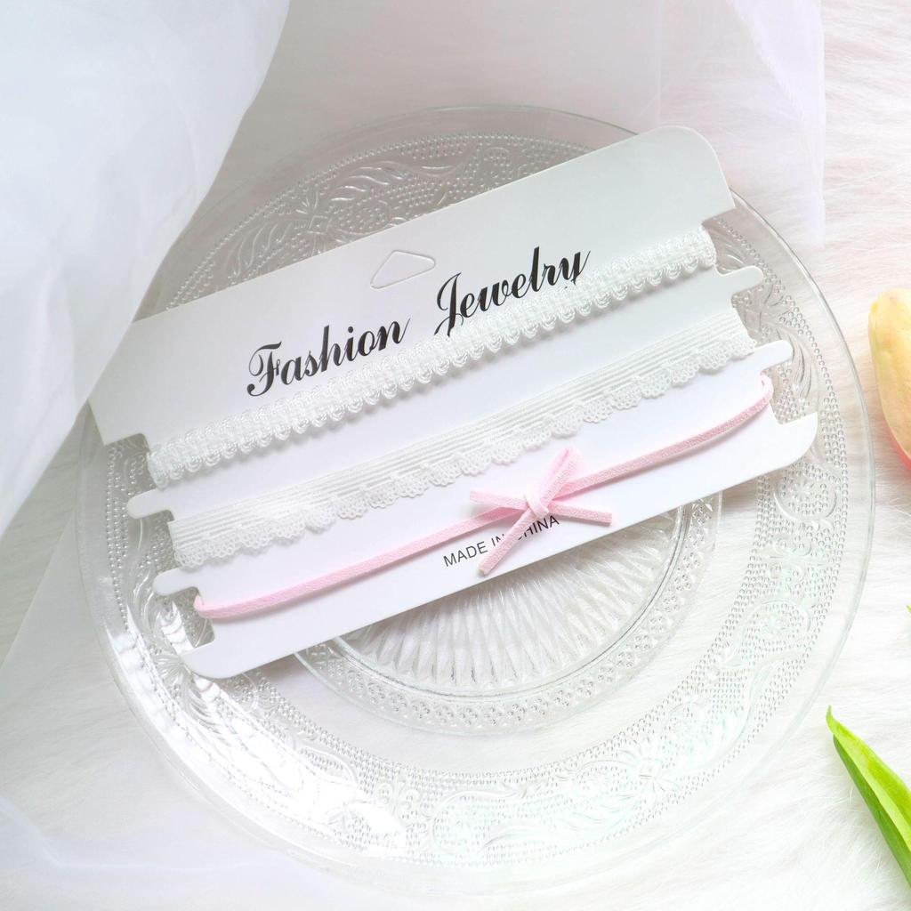 Set Choker Bijuterii de Modă Europene și Americane: Colier Scurt cu Lanț pentru Pulover - Colecție din 3 Piese