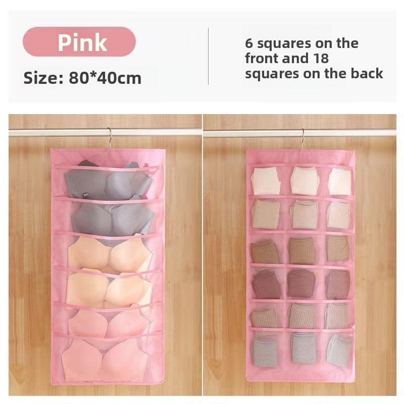 1pc  Double-sided Underwear Storage Bag, Hanging Underwear and Underpants Storage Bag, Compartments for Household Use