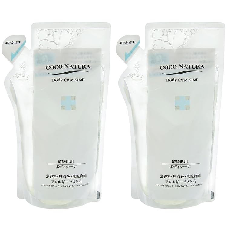 

of Kikusei Coco Natura Body Care Soap 600ml Refill Sticker with original logo included [Set 2] +