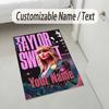 Personalisierter Kristall-Samtteppich, Taylor Swift Individuell Bedruckter Name, Plüsch-Bereichsteppich Für Zuhause Innenbereich Dekor