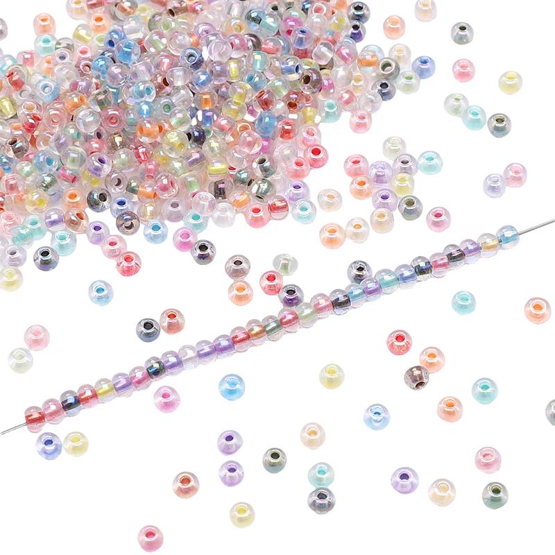 High Quality Glass Seed Beads Illusionary Pearl Light Dyeing Core Beads for Earring Bracelet DIY Jewelry Craft Accessoreis Making