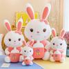 Adorable White Bunny Plush Pillow - Cute Rabbit Doll for Kids' Birthday Gift