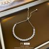 High-End Geometric Crystal Adjustable Bracelet with Luxury Drawstring Design - New Influencer Jewelry