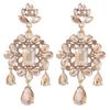 Fashion Lady Geometric Crystal Earrings With Irregular Design For Elegant Occasions