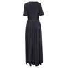 Evening Dress Banquet Mesh Long Swing Dress V-neck Sexy Short-sleeved Long Dress