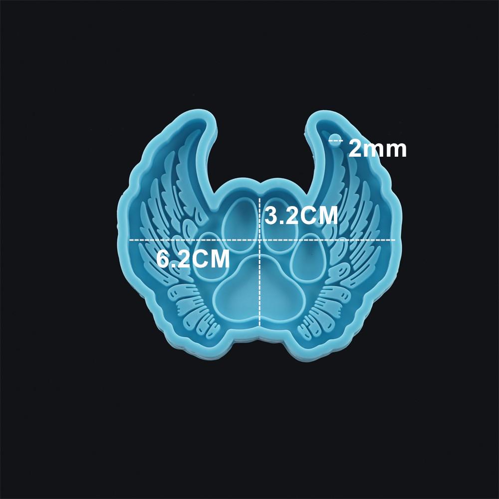 1 Piece New Design Dog Tag Bone Shaped Keychain Silicone Mould Key Chain Pendant Crystal Epoxy Resin Molds For DIY Making Tool