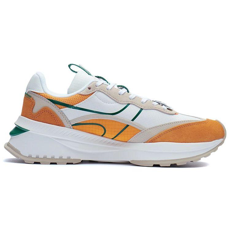 Li Ning Fang Yuan Evo Shock Absorbing Non-Slip Wear-Resistant Low-Top Running Shoes Men Running Shoes Gold Orange AGCR227-5
