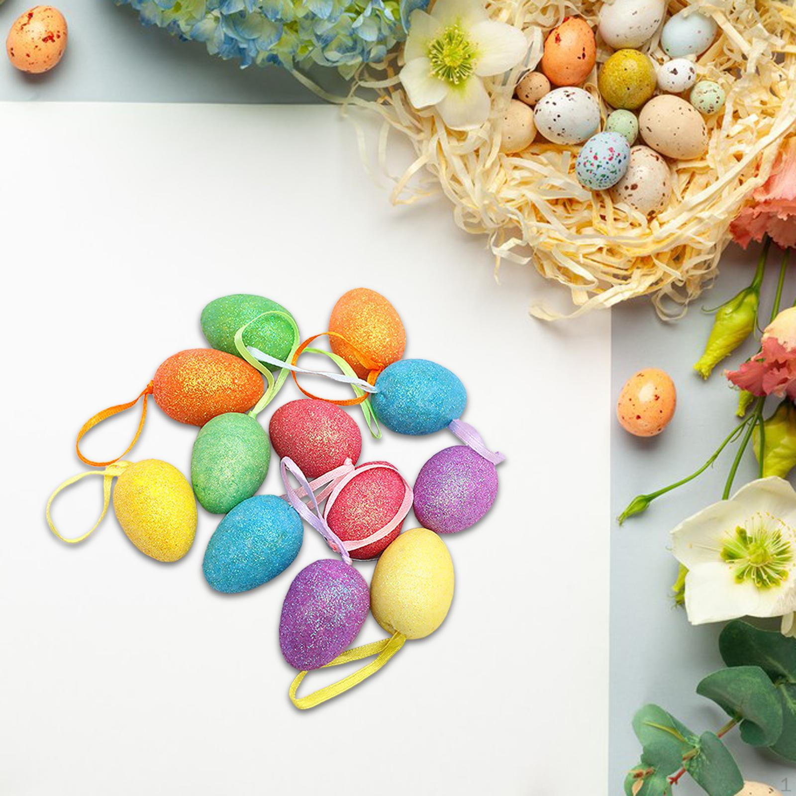 

12 шт. пасхальные украшения елочный орнамент корзина игрушки пастельные яйца украшение для