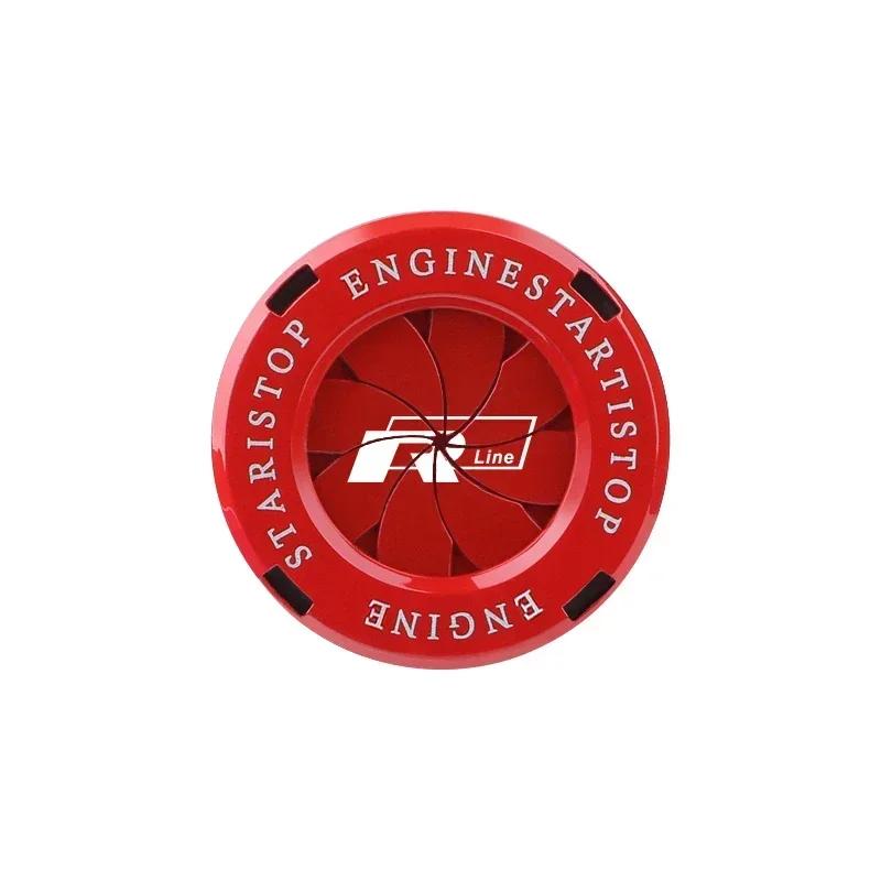 ·Car Onekey Start Stop Button Cover Protection Cap Sticker For VW GTI Rline Polo Golf Passat CC Tiguan Arteon Jetta Scirocco Bor