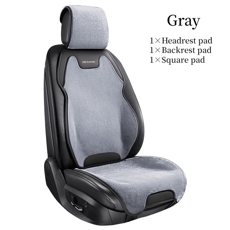 1pc Luxury Plush Winter Car Seat Covers Napa Leather Soft Warm Comfortable Good Insulation Breathable Bottom Holes Universal Fit