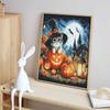 Halloween 5D Cat Pumpkin Diamond Full Diamond Art Painting Kit Diamond Painting Home Decor Moon Bat Castle Lantern Art Craft Gift