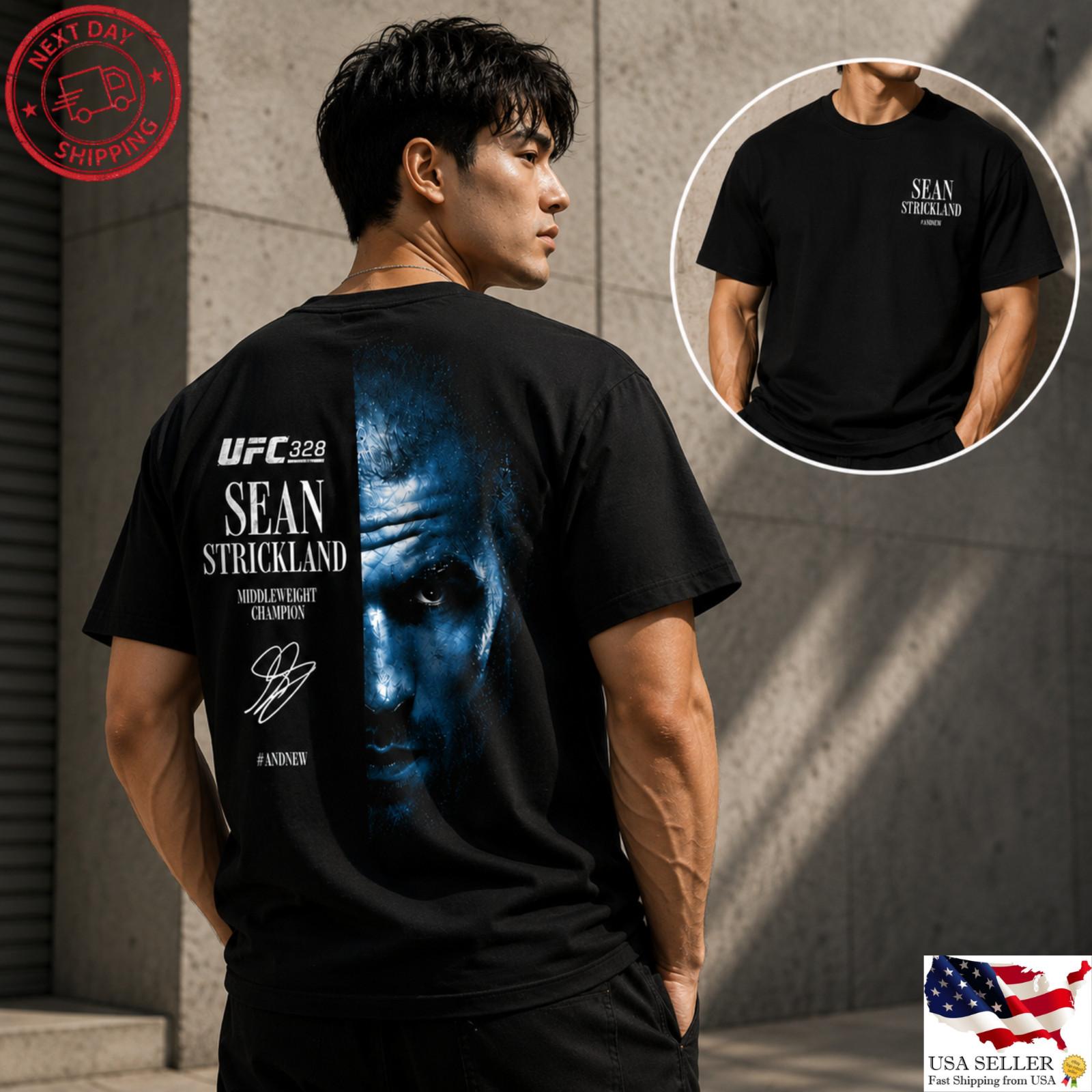 Sean Strickland UFC 328 Champion Fighter MMA Graphic Shirt Unisex T-Shirt XXXL