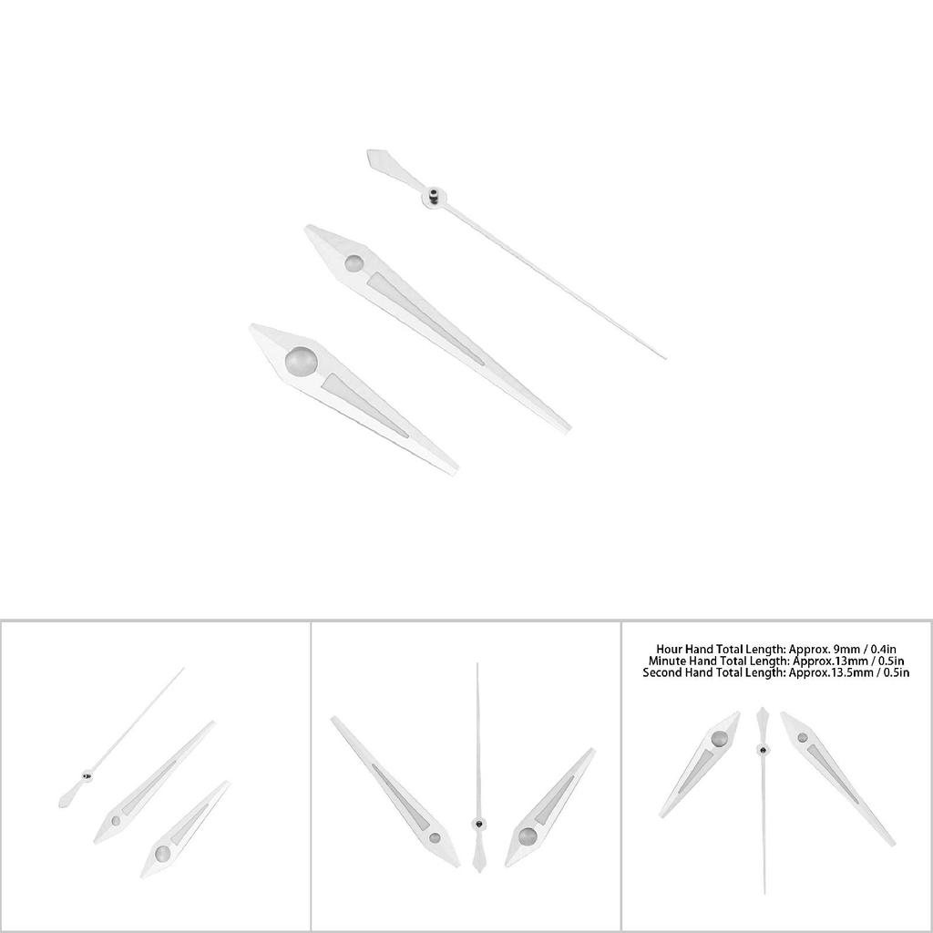 Herrenuhr Stunden- Minuten- Sekundenzeiger Uhrzeiger passend für ETA2824 Uhrwerk Silber