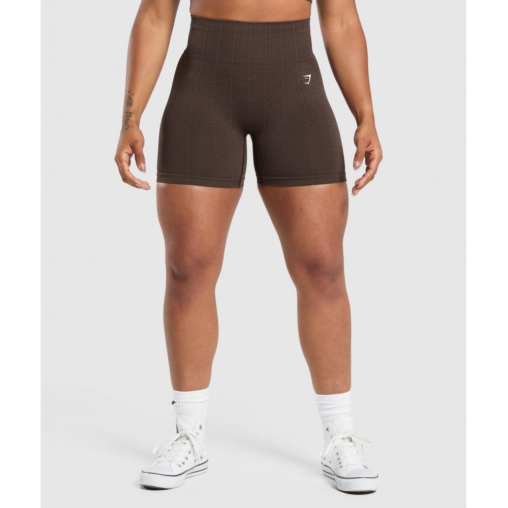 

Gymshark Архив бесшовных шорт Adapt Monogram Brown Soul Brown B6A8H NCLG XXS