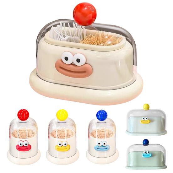 Cartoon Toothpick Holder With Removable Dust Cover Plastic Toothpick Dental