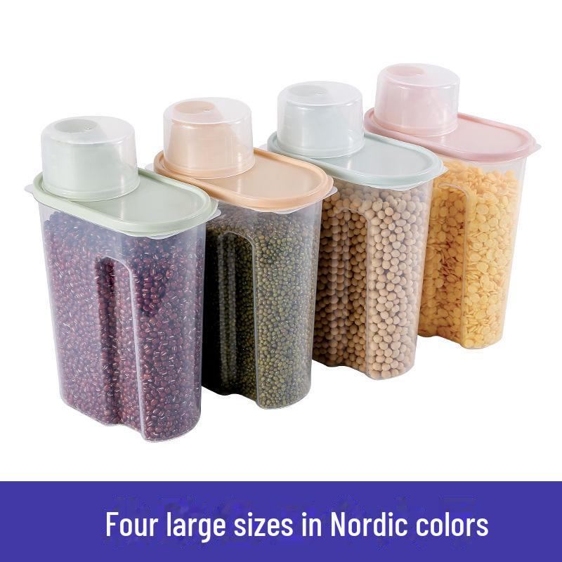 Borcan transparent rezistent la umiditate pentru depozitarea cerealelor, condimentelor, gustărilor și produselor uscate