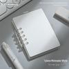 A7 Transparent Minimalist Loose-Leaf Spiral Pocket Notebook, Lined for Single Words