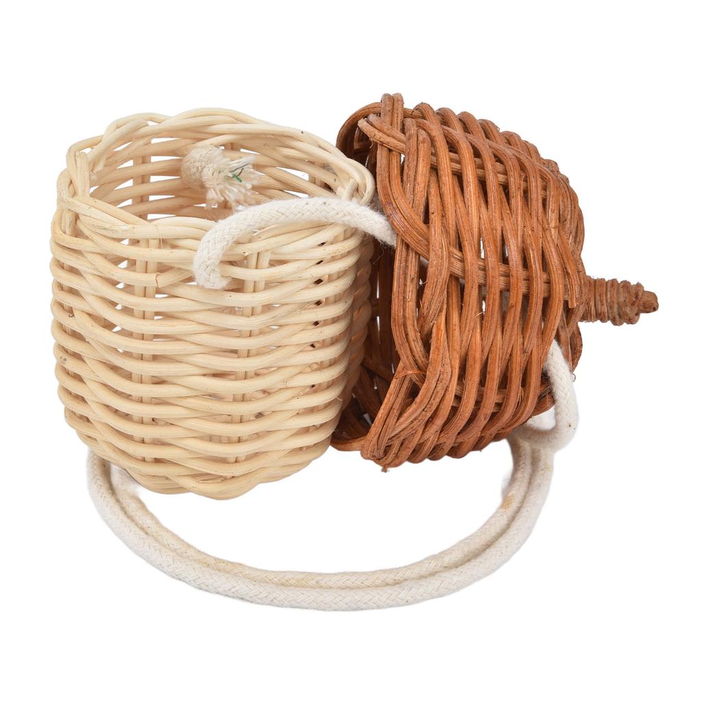 Rattan Basket Bag 7x13cm Size Length Mini Portable Light Weight Strong Toughness Manual Rattan