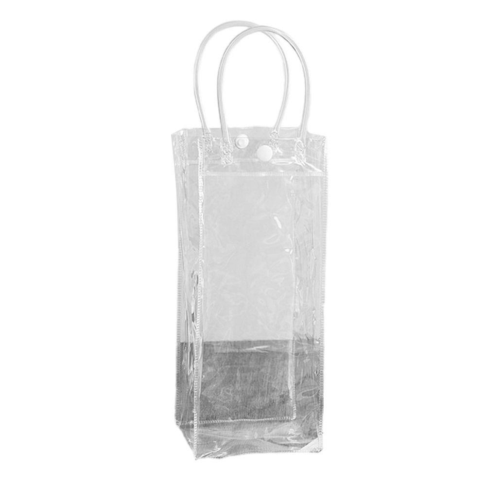 3Pcs Plastic Cups Bottle Cover With Convenient Handle PVC Bottle Bag Transparent Bag  Themos Bottle
