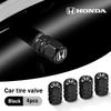 4Pcs Aluminum Alloy  Car Tire Valve Cap Auto Accessories For Honda Civic Fit Jazz Accord Pilot CRV Odyssey Passport City Shuttle