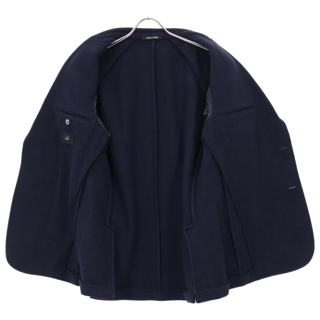 Dunhill [Good condition/domestic regular] TRAVEL cashmere blend flannel 2B tailored jacket Jacket 52 NavyUsed