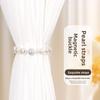 Magnetischer Vorhanghalter Fenstergitter Exquisiter Perlenmagnetischer Vorhangriemen Perforierter Magnet Vorhanghalter Bindeseil