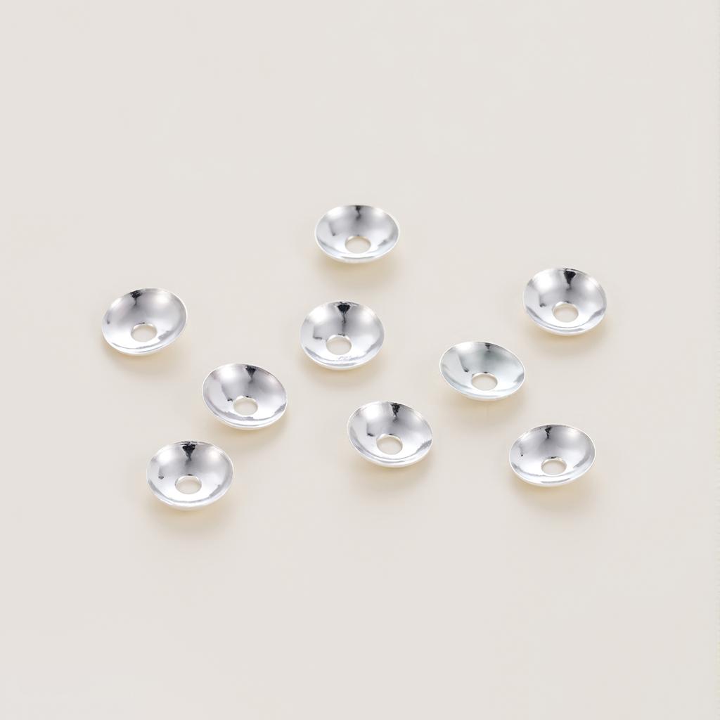 50Pcs 3/4mm 14/18K Gold Color Plated Copper Beads Caps Spacer Beads for DIY Necklace Bracelets Jewelry Making Accessories