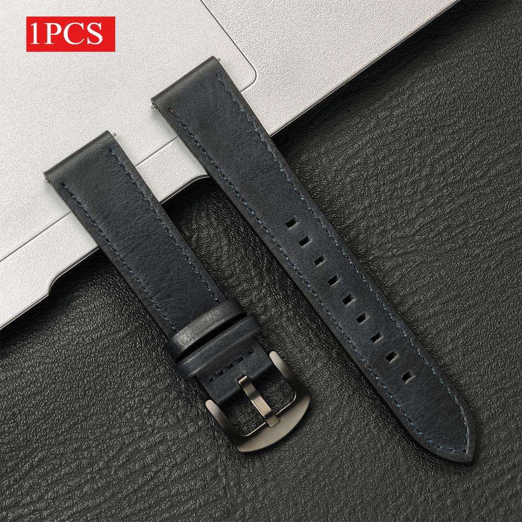 2Pcs 20mm Leather Breathe Strap for Samsung Galaxy Watch 7 6 5 4 40/44mm 6Classic 5Pro 22mm Band for Huawei GT5 3 4Pro Watchband