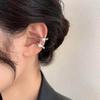 Pleated Round Pearl Ear Clip for Women - Elegant, Lightweight, and Piercing-Free Ear Cuff.