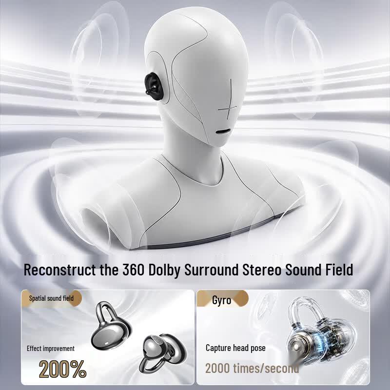 ChuanGu 2026 Bone Conduction Ear Clip AI Translator Sports Earbuds