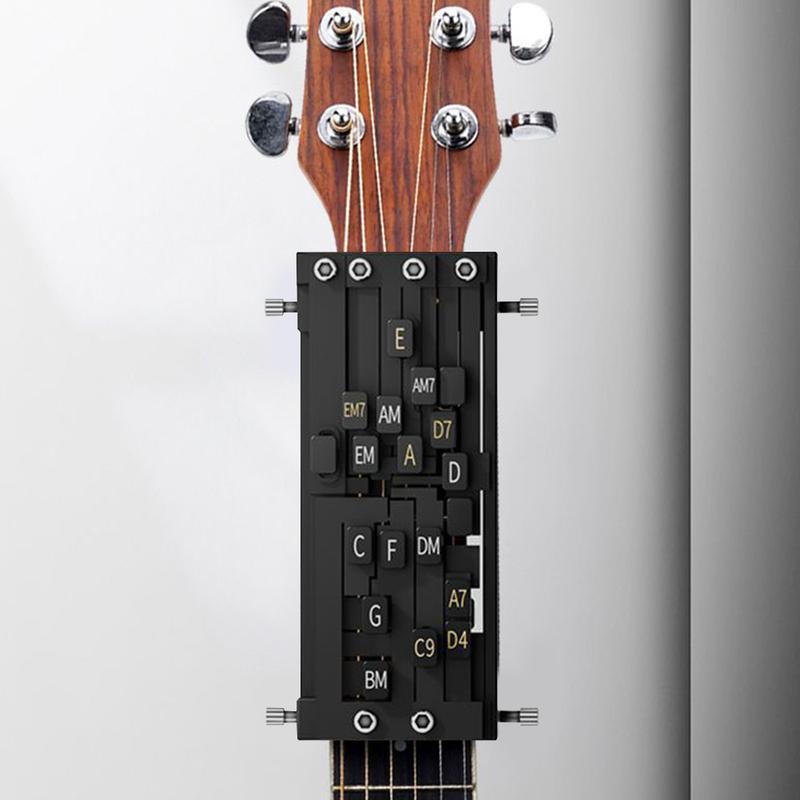 Przyrząd do dociskania akordów gitarowych Pomocnik do akordów gitarowych Trener akordów gitarowych Pomoc gitarowa Trener akordów Akcesoria gitarowe dla początkujących