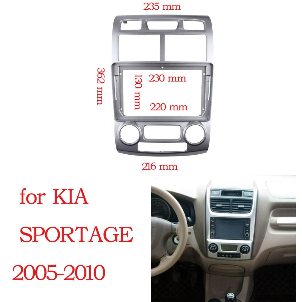 

9-дюймовый комплект приборной панели для KIA SPORTAGE 2005-2010 Автомобильная радиоприемник Рамка для панели Android-плеера Крышка адаптера для стереосистемы Рамка для панели GPS