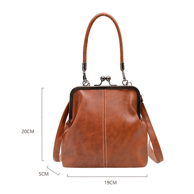 1pcs British Style Retro Minimalist Shoulder Bag Outdoor Travel Casual Daily Commute Crossbody Bag Fashion PU Leather Bucket Bag