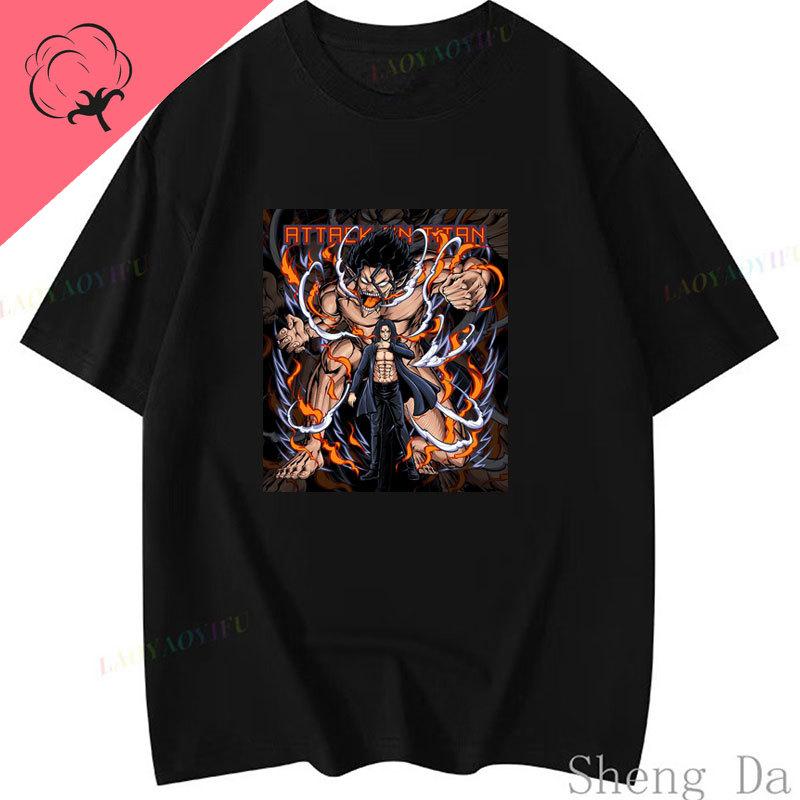 

Unisex Women Japanese Anime Shirt Scouting Legion Clothes Shingeki No Kyojin Tee Shirt Attack on Titan Giant Shortsleeve T Shirt S