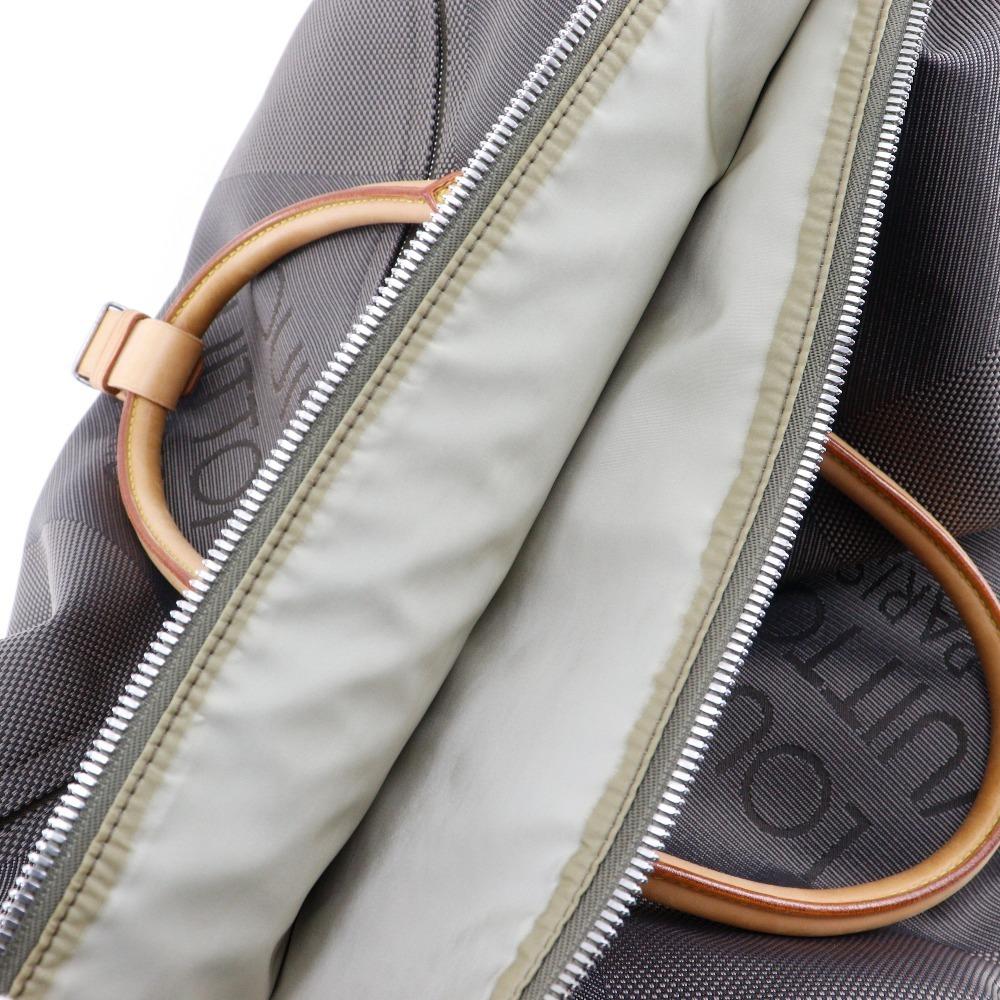 LOUIS VUITTON Suvlan Boston bag M93228 2WAYShoulder Tail Brown Damier Jean Canvas mens Used